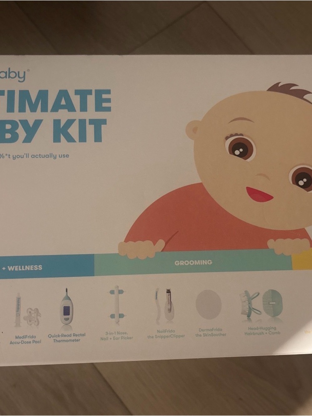 Baby Care Starter Kit - Blue & Coral Grooming Set
